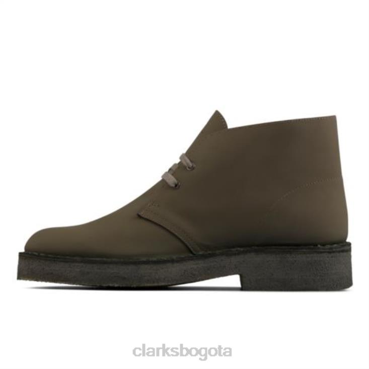 Clarks 0DX8L4366 bota desierto221 clarks de cuero verde oliva hombres cuero oliva