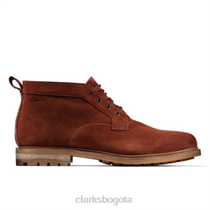 Clarks 0DX8L4367 foxwell mid clarks ante británico bronceado hombres gamuza bronceada británica