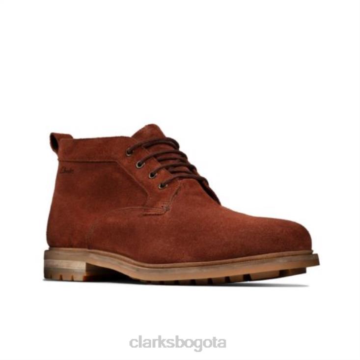 Clarks 0DX8L4367 foxwell mid clarks ante británico bronceado hombres gamuza bronceada británica