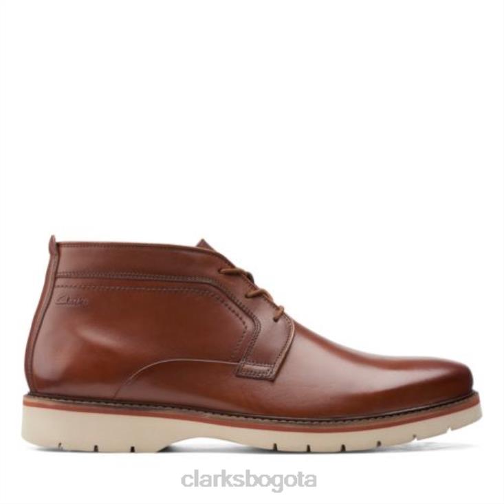 Clarks 0DX8L4368 clarks bayhill mid cuero tostado oscuro hombres cuero bronceado oscuro
