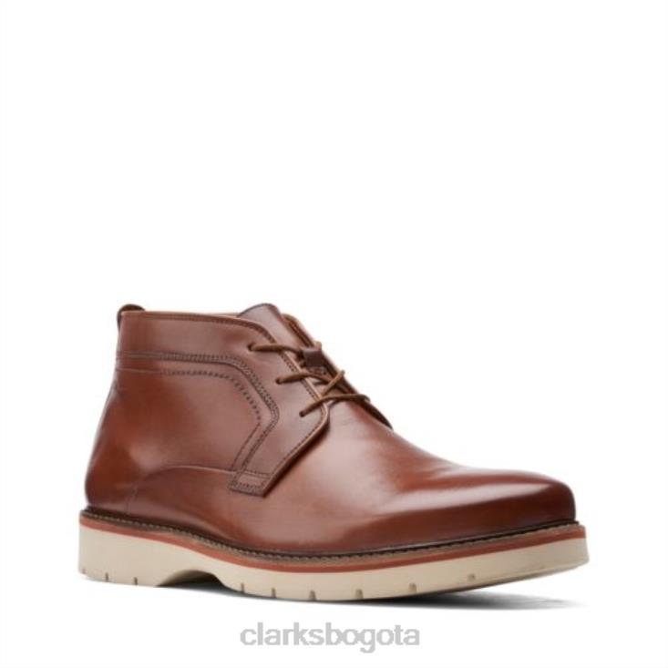 Clarks 0DX8L4368 clarks bayhill mid cuero tostado oscuro hombres cuero bronceado oscuro