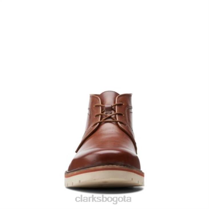 Clarks 0DX8L4368 clarks bayhill mid cuero tostado oscuro hombres cuero bronceado oscuro