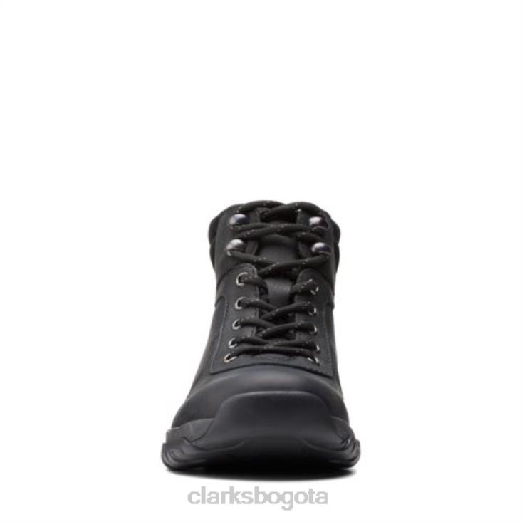 Clarks 0DX8L4369 clarks cuero negro grove hi ii hombres cuero negro