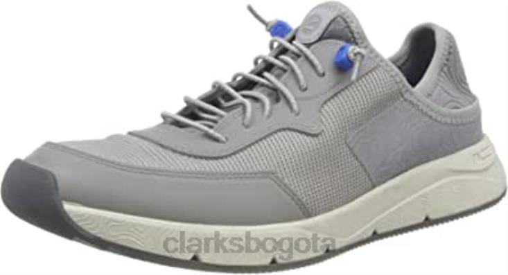 Clarks 0DX8L437 zapatillas davis bajas para hombre clarks gris combi hombres combinado gris