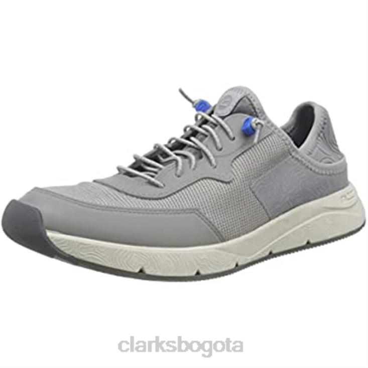 Clarks 0DX8L437 zapatillas davis bajas para hombre clarks gris combi hombres combinado gris
