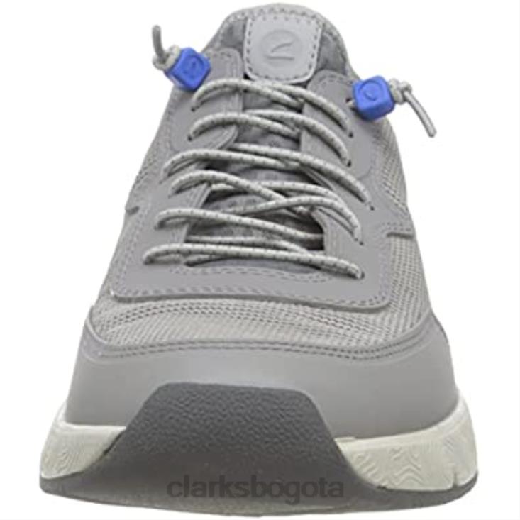 Clarks 0DX8L437 zapatillas davis bajas para hombre clarks gris combi hombres combinado gris