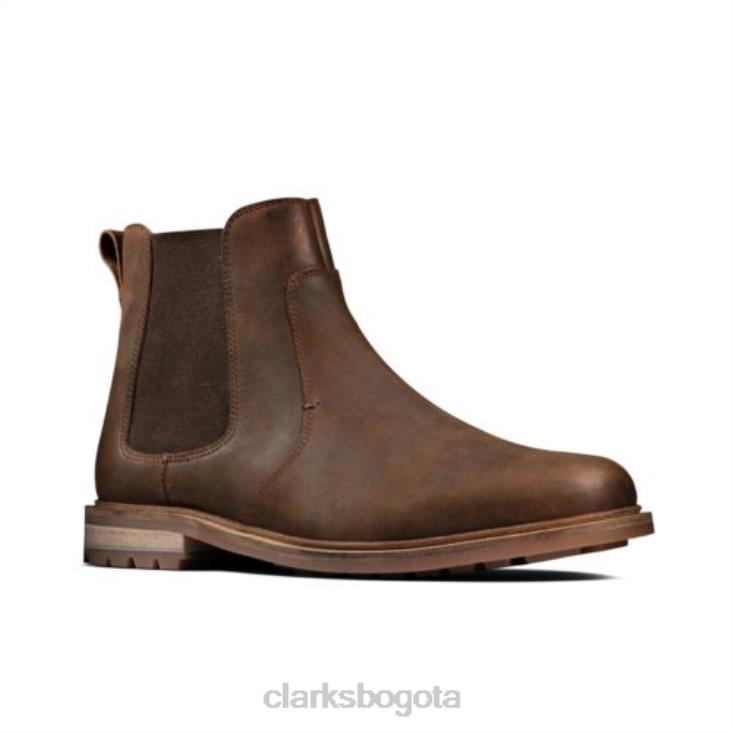 Clarks 0DX8L4372 clarks foxwell de cuero y cera de abejas hombres cuero de cera de abejas