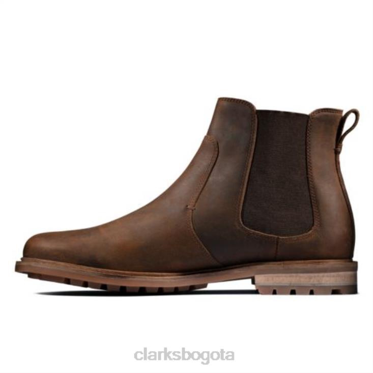 Clarks 0DX8L4372 clarks foxwell de cuero y cera de abejas hombres cuero de cera de abejas