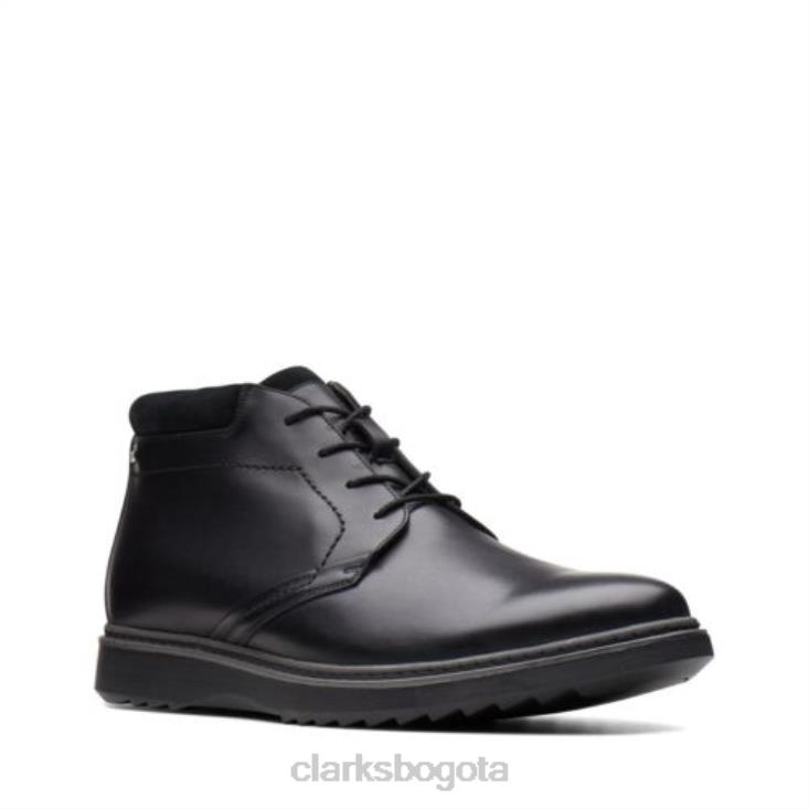 Clarks 0DX8L4379 clarks un geo mid gtx cuero negro hombres cuero negro