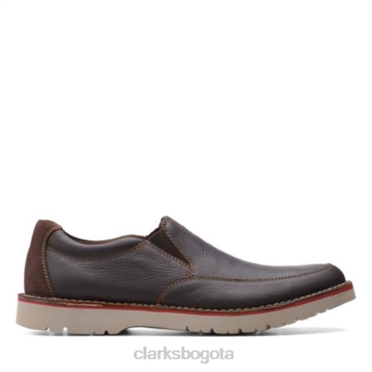 Clarks 0DX8L4389 vargo step clarks cuero marrón hombres cuero marrón