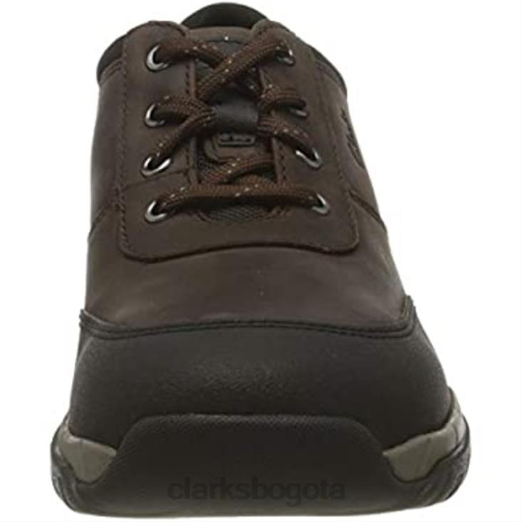 Clarks 0DX8L439 zapato de senderismo clarks grove edge ii para hombre cuero marrón hombres cuero marrón