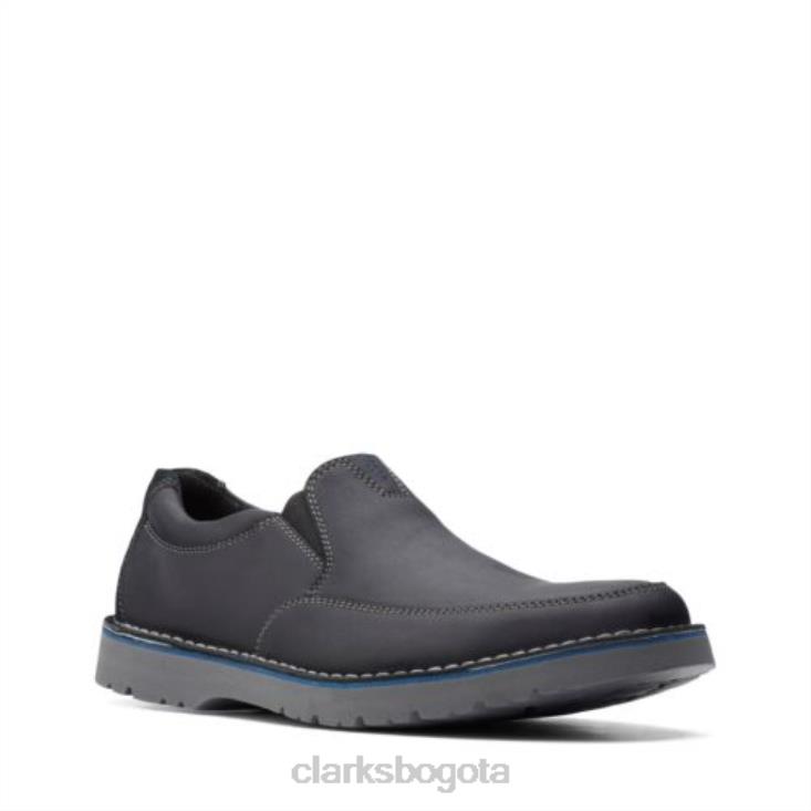 Clarks 0DX8L4390 clarks vargo step cuero negro hombres cuero negro