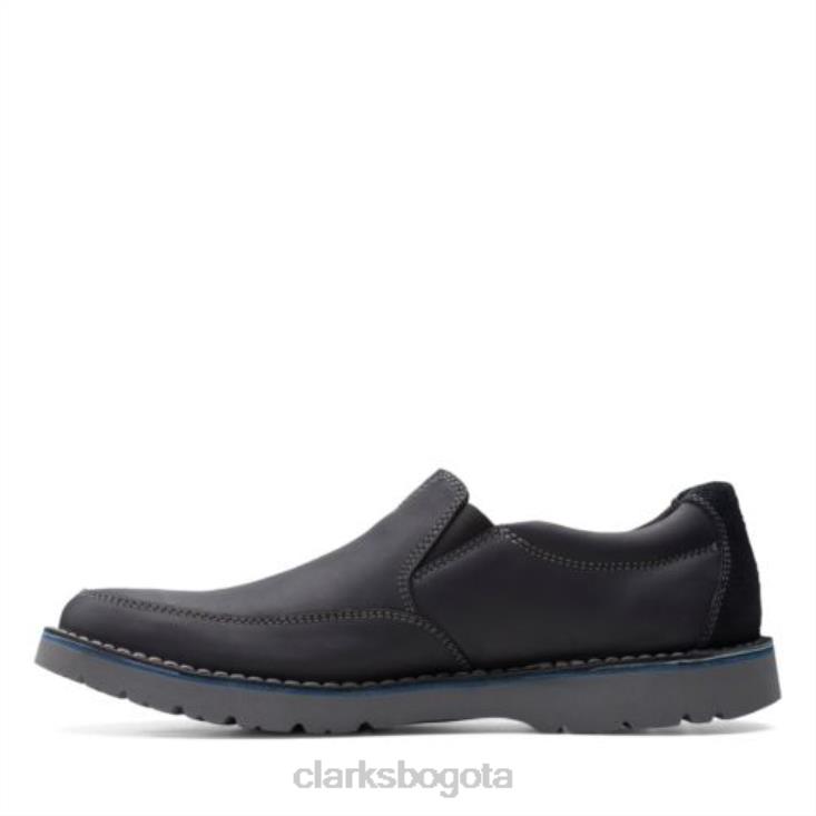 Clarks 0DX8L4390 clarks vargo step cuero negro hombres cuero negro