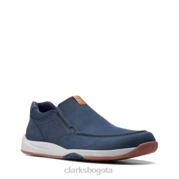 Clarks 0DX8L4391 langton step clarks nobuk azul marino hombres nubuck azul marino