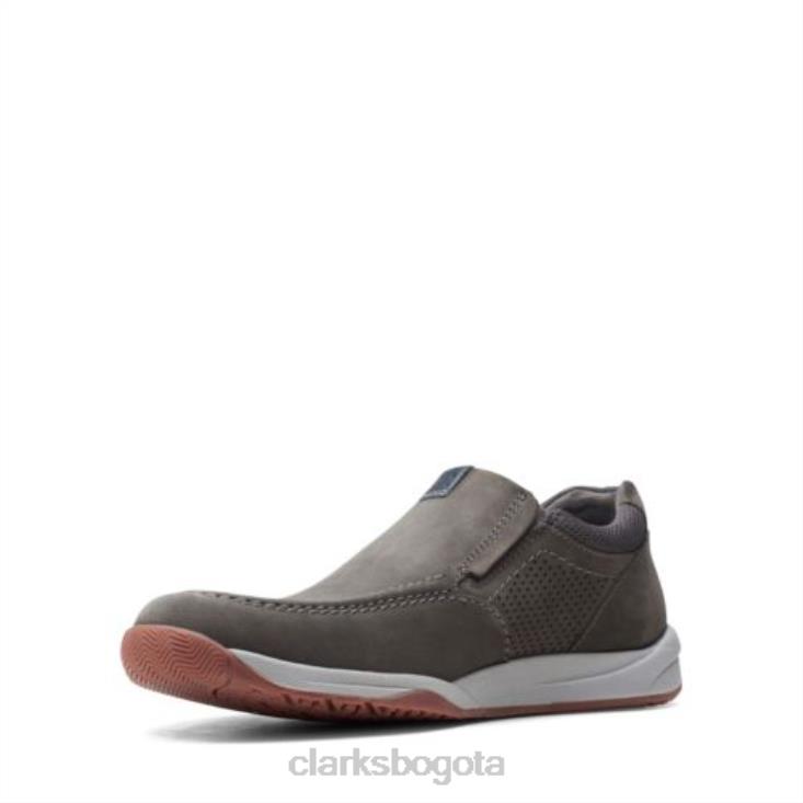 Clarks 0DX8L4392 escalón clarks langton de nobuk gris hombres nubuck gris