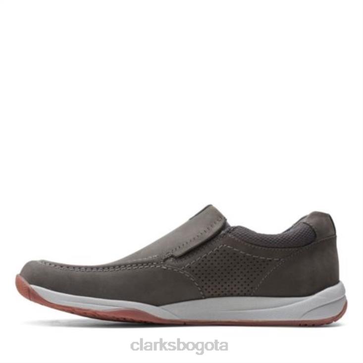 Clarks 0DX8L4392 escalón clarks langton de nobuk gris hombres nubuck gris