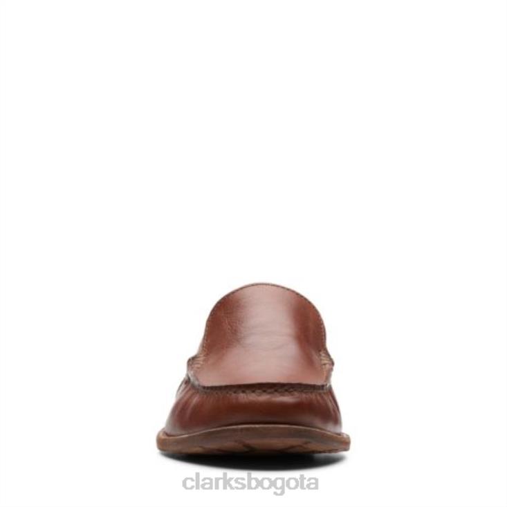 Clarks 0DX8L4395 clarks pace barnes cuero tostado oscuro hombres cuero bronceado oscuro
