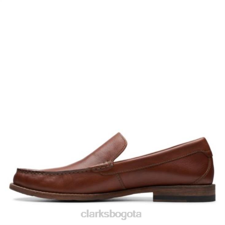 Clarks 0DX8L4395 clarks pace barnes cuero tostado oscuro hombres cuero bronceado oscuro