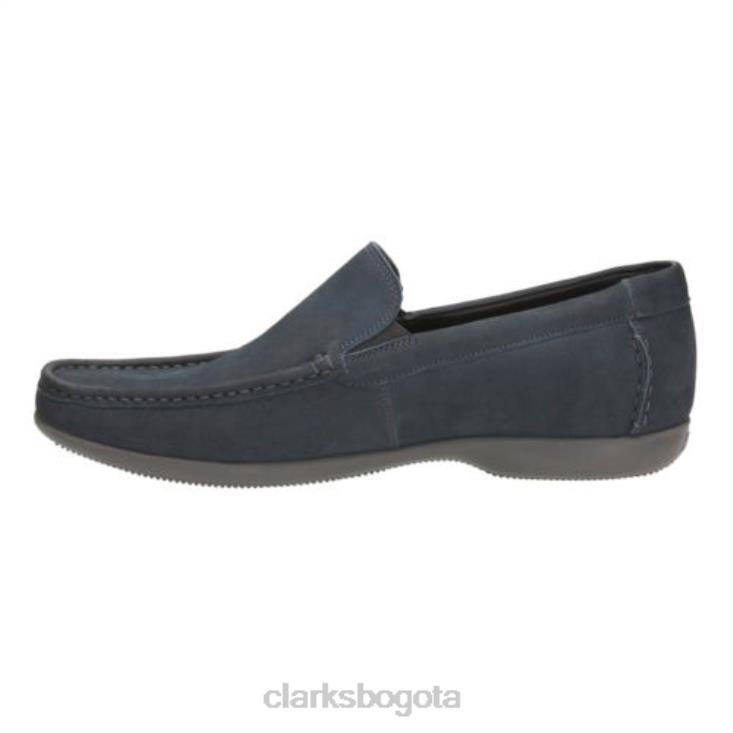 Clarks 0DX8L4396 denim cuero fino sol clarks hombres cuero de mezclilla