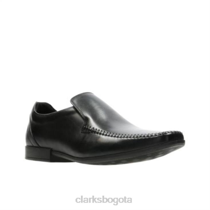 Clarks 0DX8L4397 clarks costura glement cuero negro hombres cuero negro