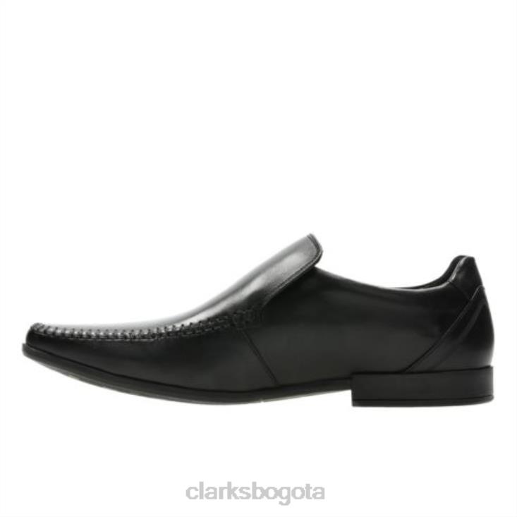 Clarks 0DX8L4397 clarks costura glement cuero negro hombres cuero negro