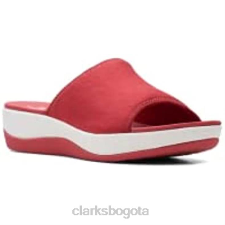 Clarks 0DX8L44 sandalias clarks arla nora de textil rojo para mujer mujer textil rojo