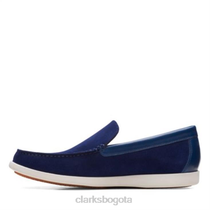Clarks 0DX8L4402 clarks ferius creek ante azul oscuro hombres gamuza azul oscuro