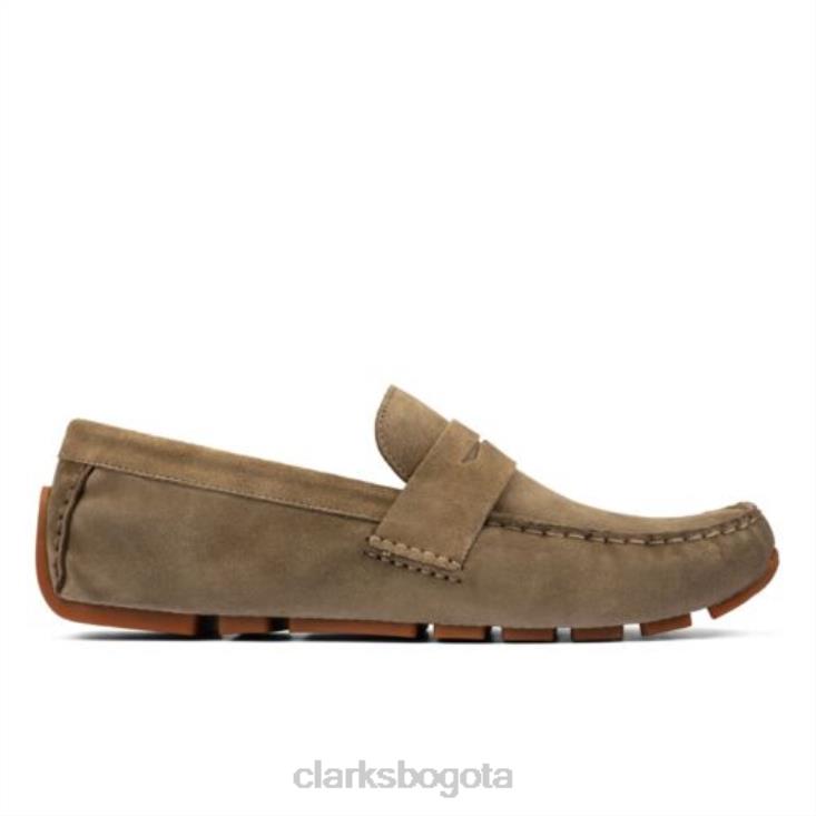 Clarks 0DX8L4403 clarks oswick pen ny gamuza verde oliva hombres ante oliva