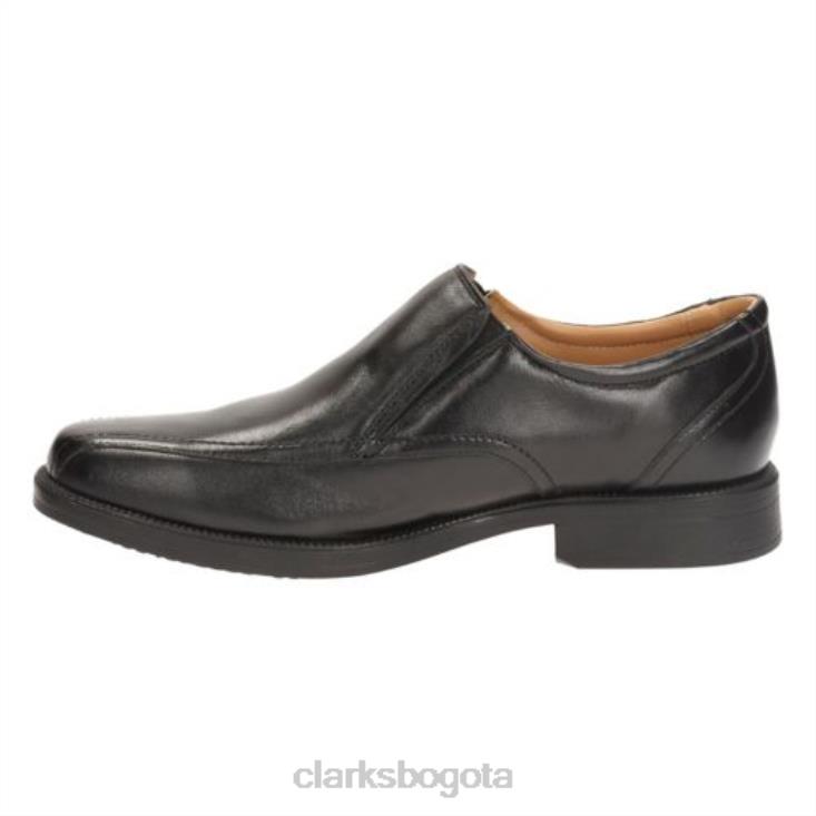 Clarks 0DX8L4406 granizo duro clarks de cuero negro hombres cuero negro