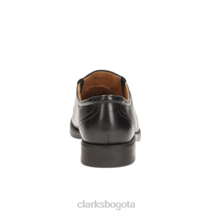 Clarks 0DX8L4406 granizo duro clarks de cuero negro hombres cuero negro
