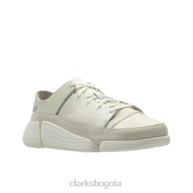 Clarks 0DX8L4414 clarks trigenic evo cuero blanco hombres cuero blanco