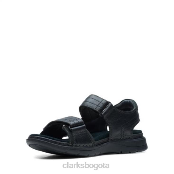 Clarks 0DX8L4420 Clarks Nature Trek de cuero negro hombres cuero negro