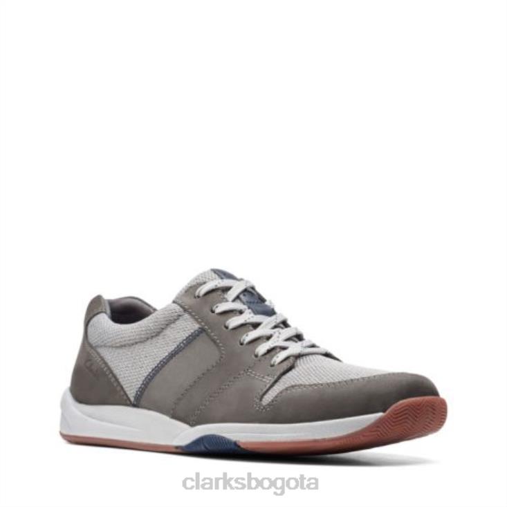 Clarks 0DX8L4425 clarks combi langton encaje gris hombres combinado gris