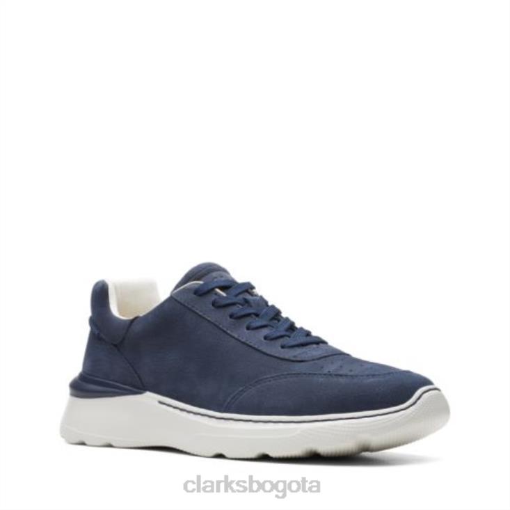Clarks 0DX8L4436 clarks de encaje sprint lite de nubuck azul marino hombres nubuck azul marino