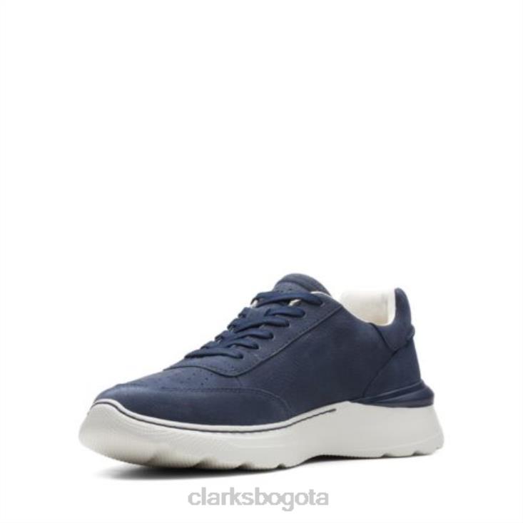 Clarks 0DX8L4436 clarks de encaje sprint lite de nubuck azul marino hombres nubuck azul marino