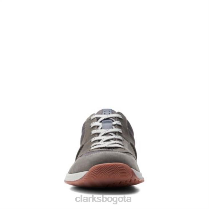 Clarks 0DX8L4438 clarks langton race nobuk gris hombres nubuck gris