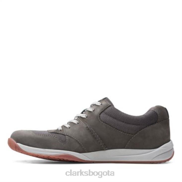 Clarks 0DX8L4438 clarks langton race nobuk gris hombres nubuck gris
