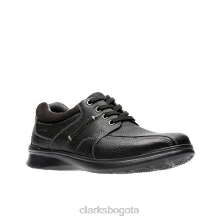 Clarks 0DX8L4439 cotrell walk clarks cuero aceitoso negro hombres cuero negro aceitoso