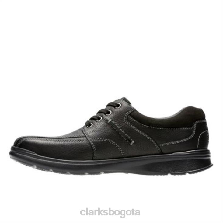 Clarks 0DX8L4439 cotrell walk clarks cuero aceitoso negro hombres cuero negro aceitoso