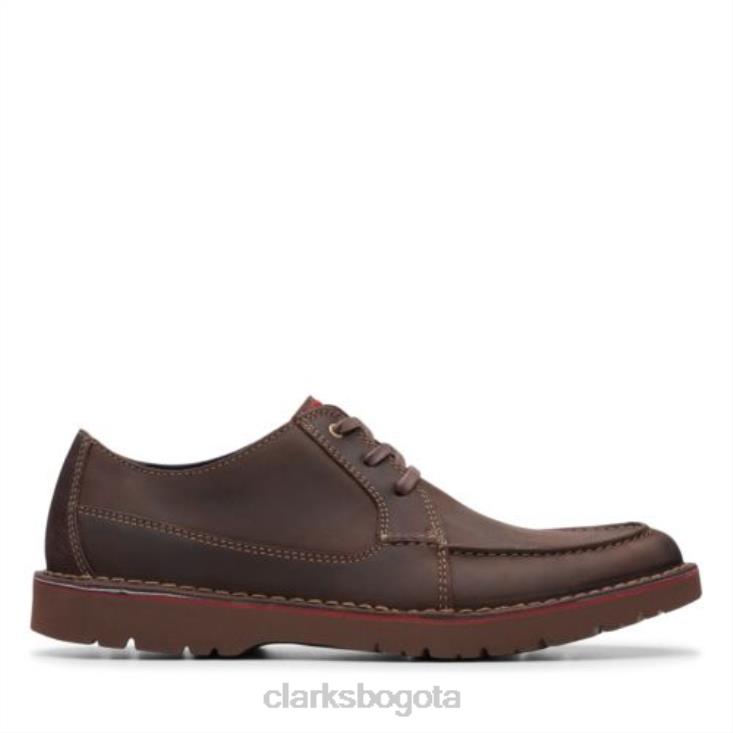 Clarks 0DX8L4442 clarks vargo vibe cuero marrón oscuro hombres cuero marrón oscuro