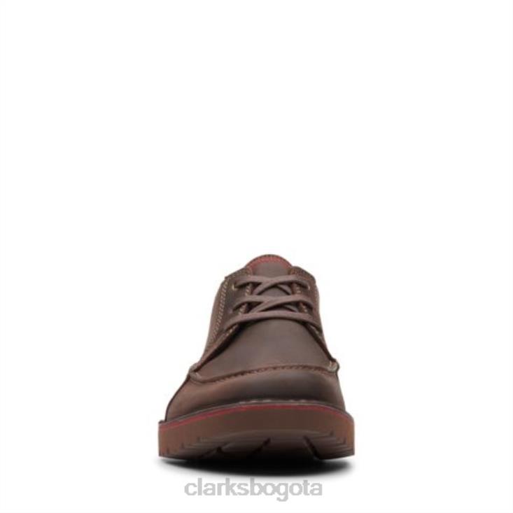 Clarks 0DX8L4442 clarks vargo vibe cuero marrón oscuro hombres cuero marrón oscuro