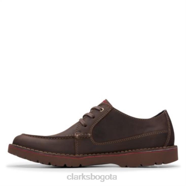 Clarks 0DX8L4442 clarks vargo vibe cuero marrón oscuro hombres cuero marrón oscuro