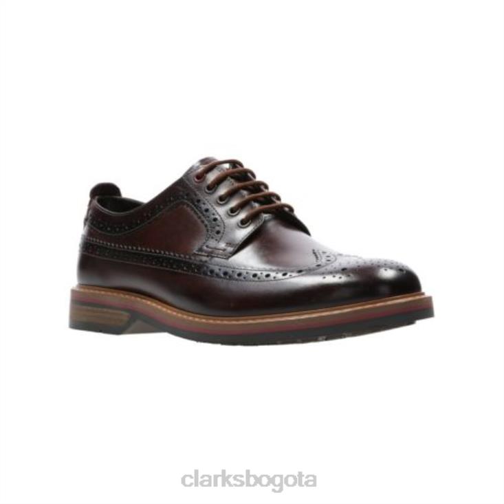 Clarks 0DX8L4444 Clarks límite pitney castaños hombres castaña