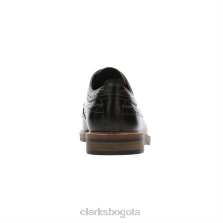 Clarks 0DX8L4444 Clarks límite pitney castaños hombres castaña