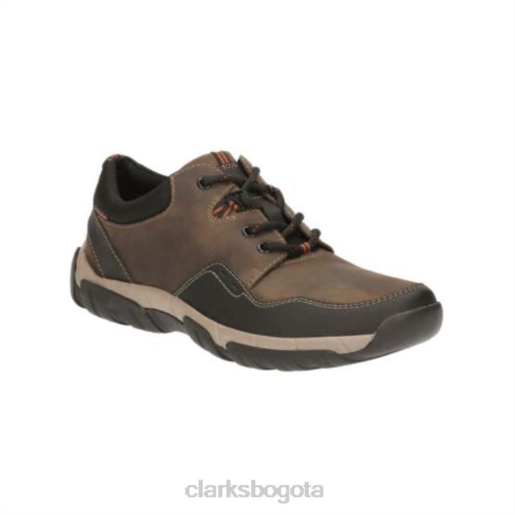 Clarks 0DX8L4446 Clarks de cuero marrón Walbeck Edge hombres cuero marrón