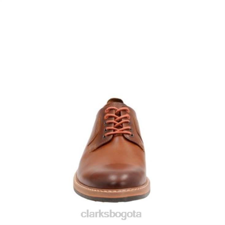 Clarks 0DX8L4448 clarks pitney walk de cuero coñac hombres cuero coñac