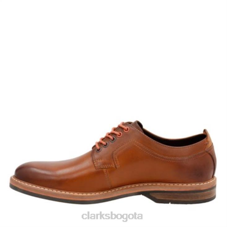 Clarks 0DX8L4448 clarks pitney walk de cuero coñac hombres cuero coñac