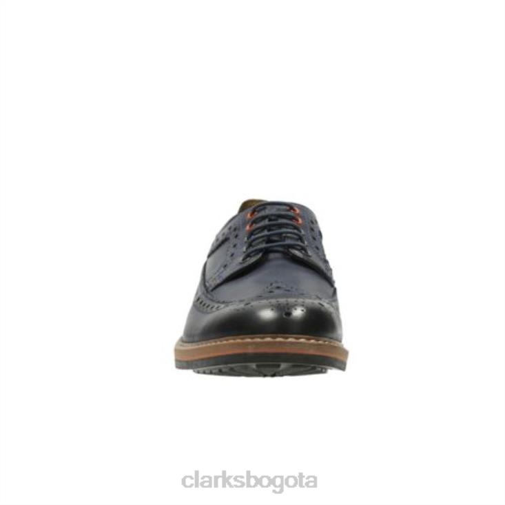 Clarks 0DX8L4449 clarks cuero azul pitney limit hombres cuero azul