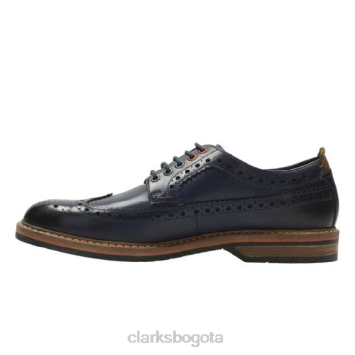 Clarks 0DX8L4449 clarks cuero azul pitney limit hombres cuero azul
