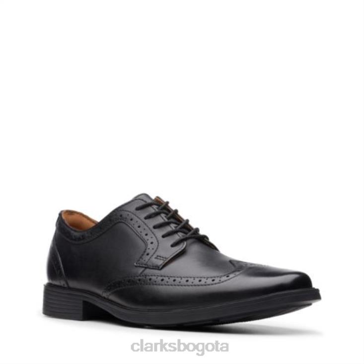 Clarks 0DX8L4455 tilden ala clarks cuero negro hombres cuero negro